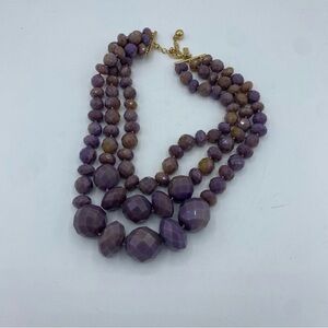 Kate Spade Give It A Swirl Necklace Triple Strand Purple Modern Urban Chic